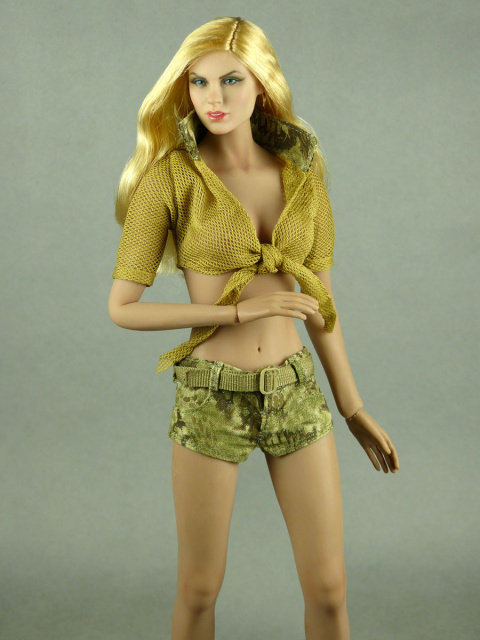 Fire Girl Toys 1/6 Scale Female Sexy Military Camouflage Set #2 (Lite Khaki Version)